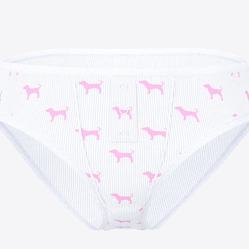 PINK/VICTORIA’S SECRET Ribbed Cotton Cheeky Panty